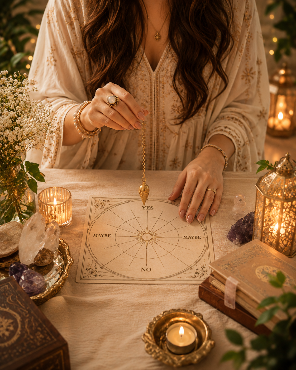 Pendulum dowsing divination